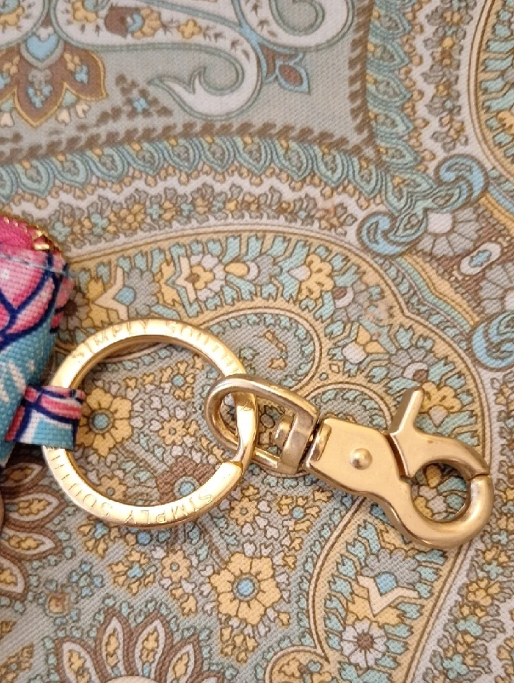 Simply Southern Blue and Pink Sea Turtle Key & Card Pouch. Great Condition - Picture 6 of 8